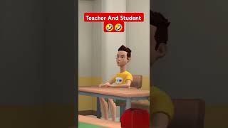 Teacher And Student🤣Im cartoonfunny comedy shorts cartoon shorts [upl. by Anaxor]