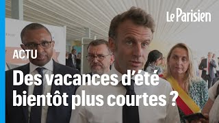 Marseille  Macron envisage de réduire les vacances d’été [upl. by Nyahs438]