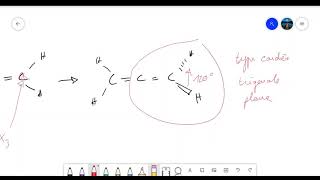 Propadiène H2CCCH2  Représentation spatiale géométrie VSEPR  Schéma de Lewis  Molécule type [upl. by Bast]