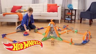 Hot Wheels Track Builder Volcano Blast Demo  OFFICIAL Product Demo  HotWheels [upl. by Aittam743]