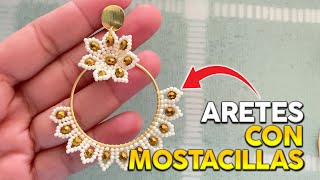 COMO HACER ARETES EN MOSTACILLA PASO A PASO 12 BISUETERIA  PASO A PASO  DIY  ROCALLAS [upl. by Augusto]