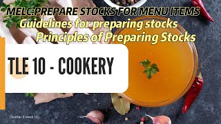 cooking PREPARE STOCKS FOR MENU ITEMS [upl. by Euqirdor199]