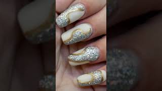 Abstract glitter and matte nails [upl. by Cochran702]