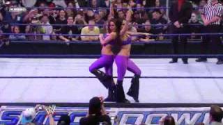 SMACKDOWN 090123 The Bella Twins vs Michelle amp Natalya [upl. by Traweek]