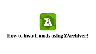 How to extractinstall mods using ZArchiver [upl. by Marola]