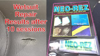 How to repair a Torn Wetsuit with Results After Use [upl. by Suirtimid]