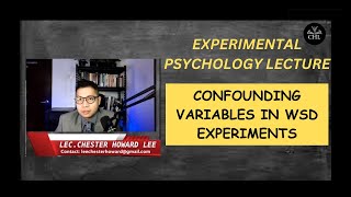 EXPERIMENTAL PSYCHOLOGY LECTURE CONFOUNDING VARIABLES IN WITHIN SUBJECTS DESIGN [upl. by Johnna]