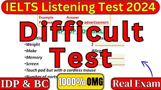 VERY HARD IELTS LISTENING TEST 30 NOVEMBER amp 05 DECEMBER 2024 WITH ANSWERS  IELTS  IDP amp BC [upl. by Eerol]