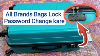 Trolley bag ka lock unlock change kaise kare  Trolleybag ka password change kare  Trolley Bag Lock [upl. by Ploch]