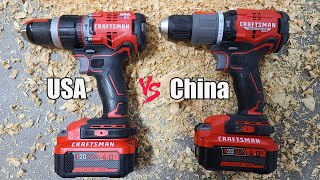 CRAFTSMAN USA CMCD721 VS China CMCD731 Brushless Hammer Drill Battle [upl. by Eyma]