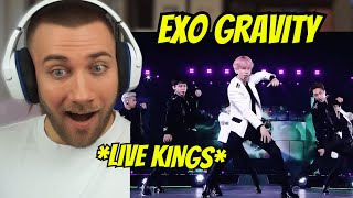 PERFORMANCE KINGS EXO 엑소  GRAVITY  LIVE PERFORMANCE  REACTION [upl. by Sisto]