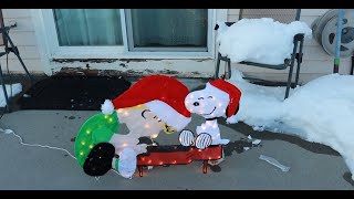 Christmas Schroeder and Snoopy Piano Tinsel Wireframe Setup and Review [upl. by Nwahsor747]