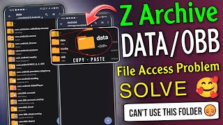 Cant Use This Folder Problem 😍 Obb File Access  Acces Data Obb Files By Z Archiver [upl. by Madian311]