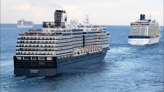 7 Cruise Ships Leaving Port at Fort Lauderdale 4K [upl. by Hafler850]