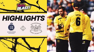 GLOUCESTERSHIRE BEAT MIDDLESEX TO KEEP T20 DREAM ALIVE  Vitality Blast Highlights [upl. by Gnanmos]