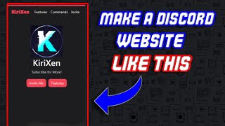 Make a discord bot website  KiriXen  Replit  247 [upl. by Anahsed]