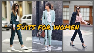 business women suits wearing style suits for women  formal pants and suits for women [upl. by Ativel]