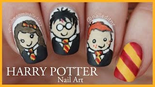 Harry Potter Nail Art Tutorial [upl. by Alaaj]