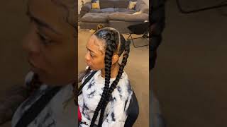 4 Jumbo Box Braids Tutorial 💜 [upl. by Beck621]