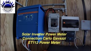 Solar Inverter Power Meter Connection Carlo Gavazzi ET112 Power Meter [upl. by Sillsby]