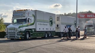 Truckstar festival 2024 UITTOCHT part 3 The Netherlands Assen TT circuit with v8 trucks sounds [upl. by Akamaozu260]