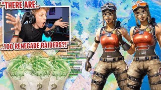 I got 100 RENEGADE RAIDERS to scrim for 100 in Fortnite sweatiest scrim ever [upl. by Margarette341]