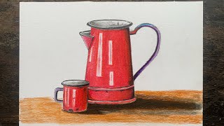 How to draw Still Life with Jug and Cup  Easy Still life Drawing and Painting Drawingdayss [upl. by Nairbo421]