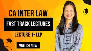 CA Inter Law Fast Track  LLP DEMO Lecture 1 [upl. by Bettina625]