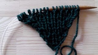 Lefty knitting tutorial ribbed triangle shawl [upl. by Umberto]