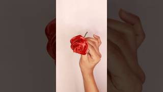 How I Made Fake Roses For This Makeup Look artificialflower ribbonflower [upl. by Sekoorb]