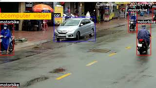 Detect vehicles on road Viet Nam  realtime on rtsp camera [upl. by Nalyd478]