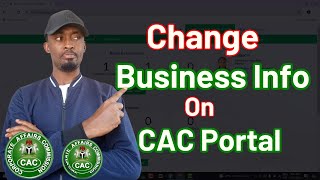 How To Change Business Info On CAC  CAC Business Registration [upl. by Jacintha]