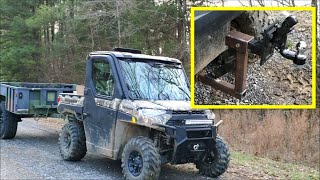 Steel Fabrication Mig Welding a 13 inch hitch riser for Polaris Ranger [upl. by Keffer]