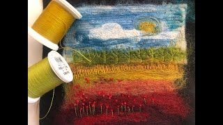 NeedleFelting  Stitch Landscape [upl. by Aric250]