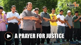 Supporters gather for special prayers outside court [upl. by Batory]