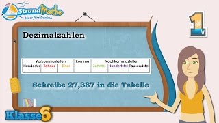 Dezimalzahlen schreiben  Klasse 6 ★ Übung 1 [upl. by Alyakcim304]