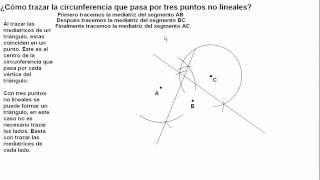 ¿Cómo trazar la circunferencia que pasa por tres puntos no lineales [upl. by Irwin]