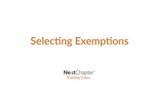 Training Selecting Exemptions [upl. by Krug]