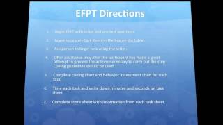 Executive Function Performance Test [upl. by Anirehtak]