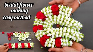 bridal flower making in tamil nanthiyavattai poo kattuvathu eppadi nanthiyavattai flower veni [upl. by Ennoryt]