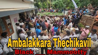 ambalakkara thechikavil pooram bandset  HD VIDEO  black  mammootty  SONG  mammooty black [upl. by Sklar]