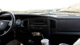 2005 Dodge Ram Hemi Accelerating while towing a Bobcat 873 [upl. by Dyana]