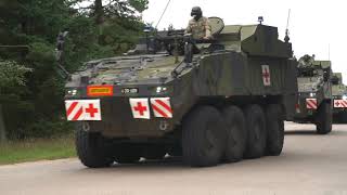 Danish military vehicles  Leopard 2  Piranha  Eagle V CV9035DK  Leopard Biber [upl. by Rothberg]