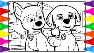 PAW Patrol 2023 Movie Chase Marshall Coloring Pages [upl. by Nevart]