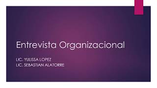 Entrevista Organizacional [upl. by Soble]