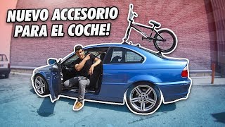 LE PONGO ESTE PORTABICIS CON VENTOSA AL COCHE  Aguantará mi bmx [upl. by Freiman]