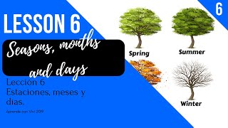 ESTACIONES DEL AÑO MESES Y DÍAS en inglés 📅  Seasons months and days [upl. by Erodeht]