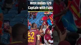 West Indies Cricket Rovman Powell Celebrates T20 Series Win with Fans ytshorts [upl. by Enyamrahc]