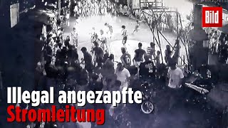 Gewaltige Explosion bei BasketballSpiel in Manila [upl. by Ahsenar]