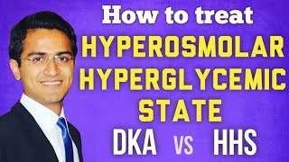 Hyperosmolar Hyperglycemic State HHS vs DKA Hyperglycemic Nonketotic Coma Syndrome Management [upl. by Lennej]